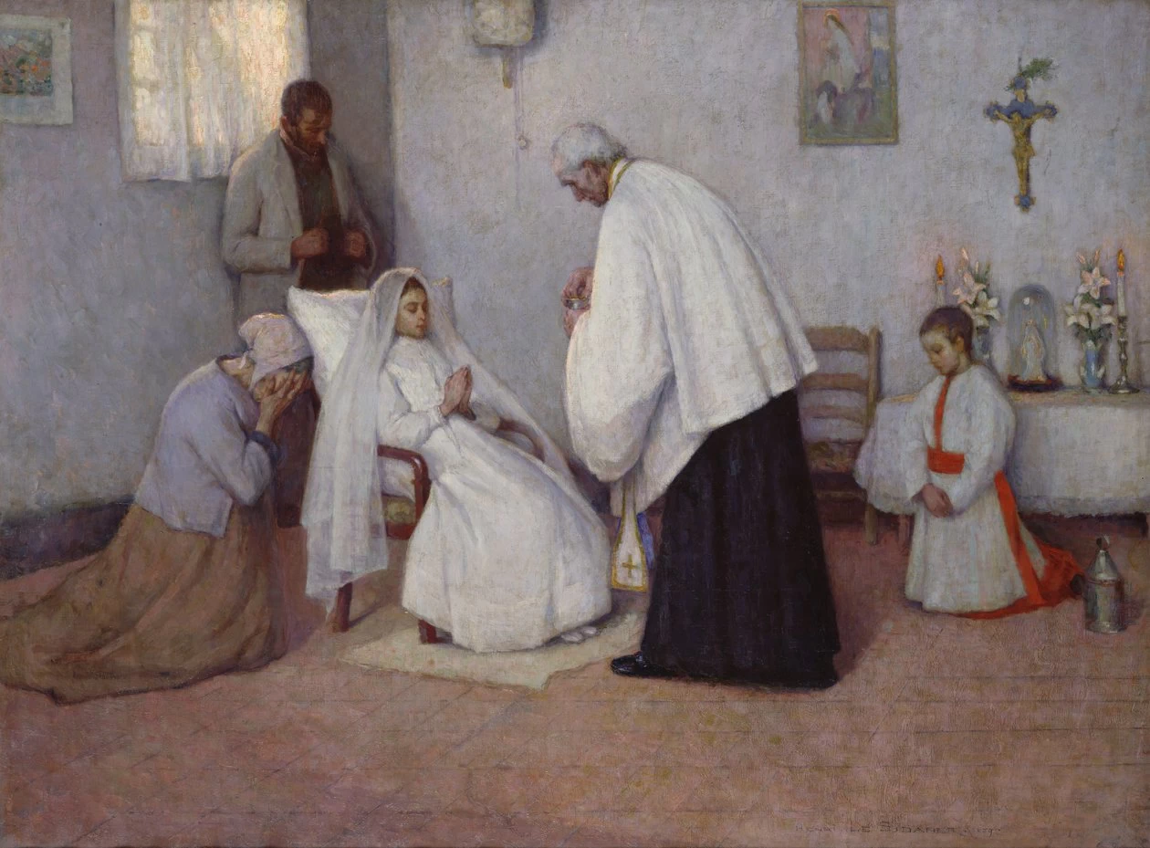 Henri Le Sidaner - 158, La comunione in extremis, Musée de la Chartreuse de Douai